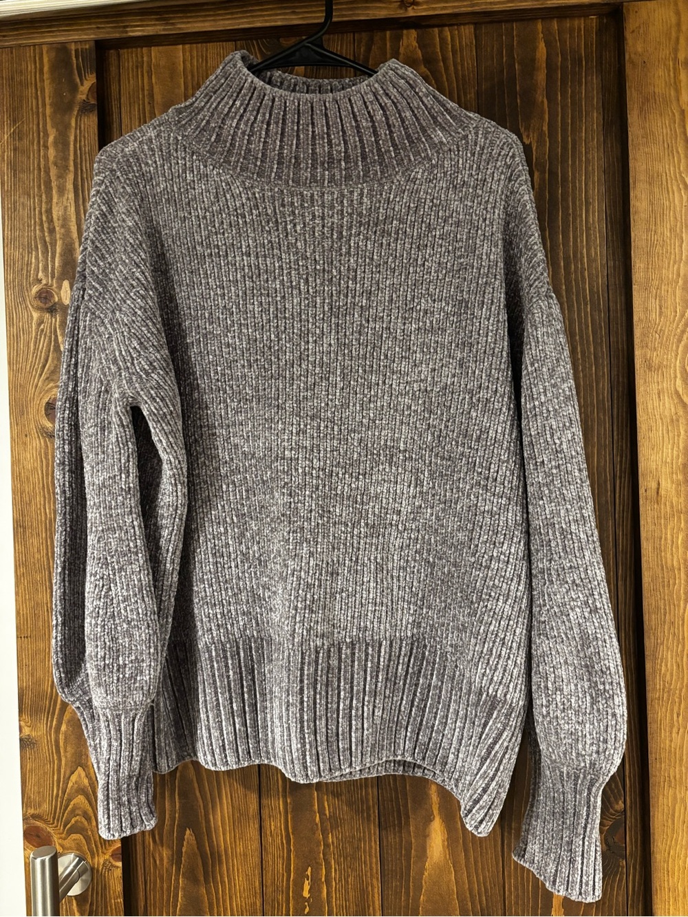 Cynthia Rowley Chenille Mock Turtleneck Sweater Large